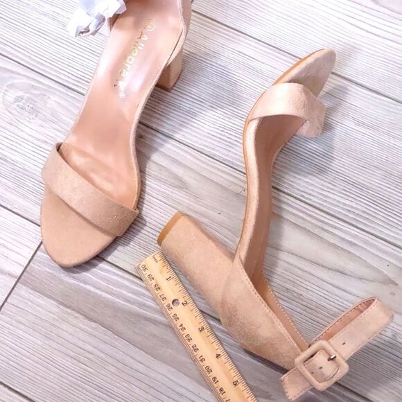 (44-3216) Allegra K Women's High Chunky Heel Buckle Ankle Strap Sandals Sz 8.5 - Picture 4 of 14